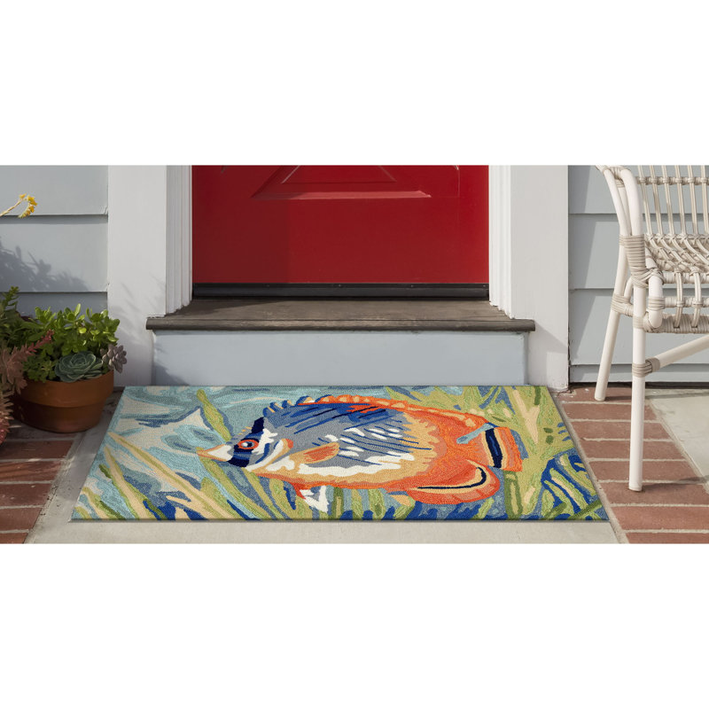 Beachcrest Home Hemsworth Handmade Blue Indoor/Outdoor Rug & Reviews